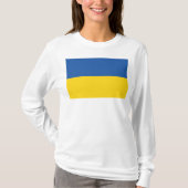 Vlag van Button Oekraïne T-shirt (Voorkant)