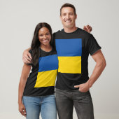 Vlag van Button Oekraïne T-shirt (Unisex)