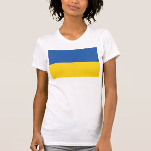 Vlag van Button Oekraïne T-shirt