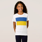 Vlag van Button Oekraïne T-shirt (Voorkant volledig)
