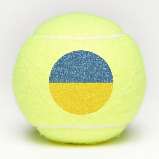Vlag van Button Oekraïne Tennisballen (Voorkant)