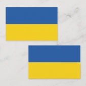 Vlag van Button Oekraïne Visitekaartje (Voorkant / Achterkant)