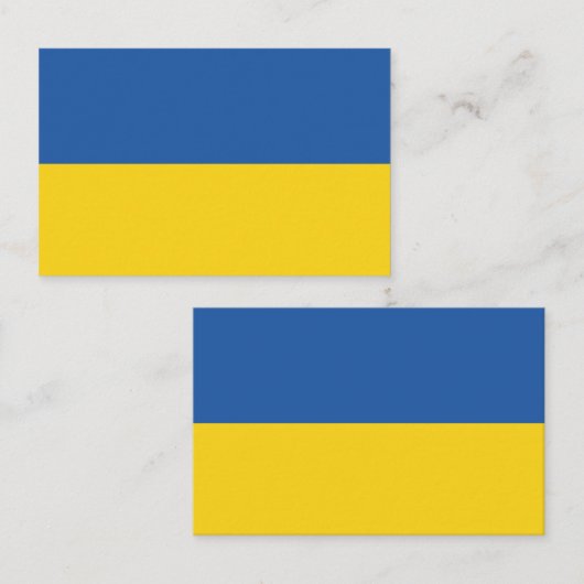Vlag van Button Oekraïne Visitekaartje (Voorkant / Achterkant)