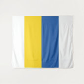 Vlag van Button Oekraïne Wandkleed (Voorkant (horizontaal))