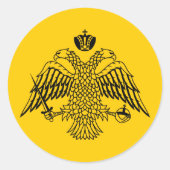 Vlag van Byzantijns Ronde Sticker (Voorkant)