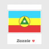 Vlag van Cabinda (FLEC-voorstel), Afrika Sticker (Vel)