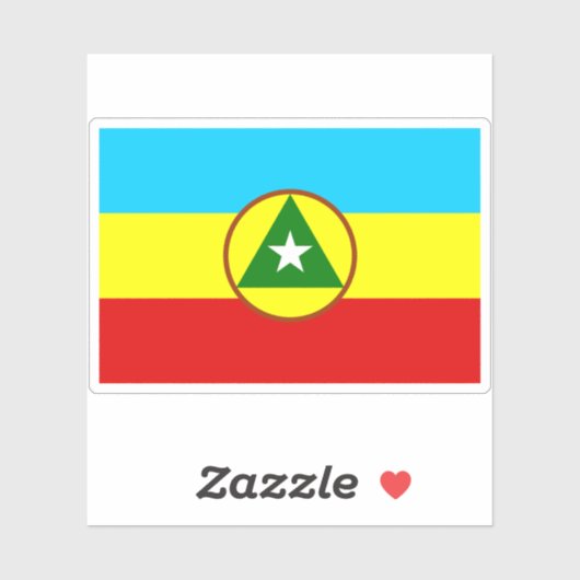 Vlag van Cabinda (FLEC-voorstel), Afrika Sticker (Vel)