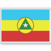 Vlag van Cabinda (FLEC-voorstel), Afrika Sticker (Voorkant)