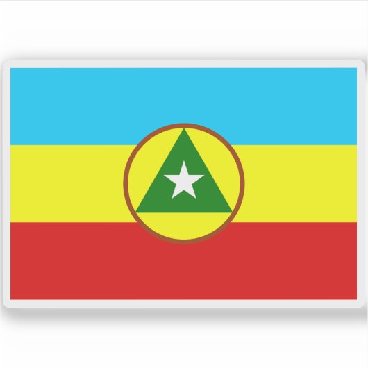 Vlag van Cabinda (FLEC-voorstel), Afrika Sticker (Voorkant)