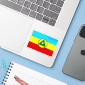Vlag van Cabinda (FLEC-voorstel), Afrika Sticker (Laptop met iPhone)