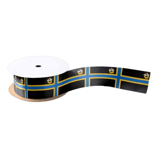 Vlag van Caithness Satin Ribbon Satijnen Lint (Spoel)