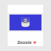 Vlag van Cakovec, Kroatië Sticker (Vel)