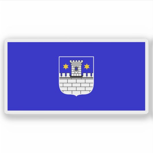 Vlag van Cakovec, Kroatië Sticker (Voorkant)