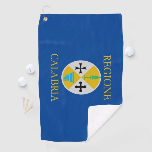 Vlag van Calabrië (Italië) Golfhanddoek (Insitu)