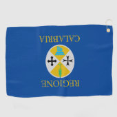 Vlag van Calabrië (Italië) Golfhanddoek (Horizontaal)