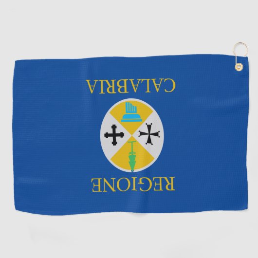 Vlag van Calabrië (Italië) Golfhanddoek (Horizontaal)