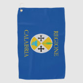 Vlag van Calabrië (Italië) Golfhanddoek (Voorkant)