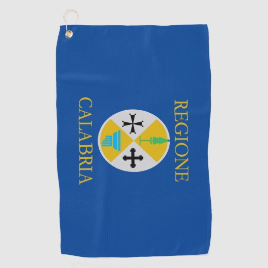 Vlag van Calabrië (Italië) Golfhanddoek (Voorkant)