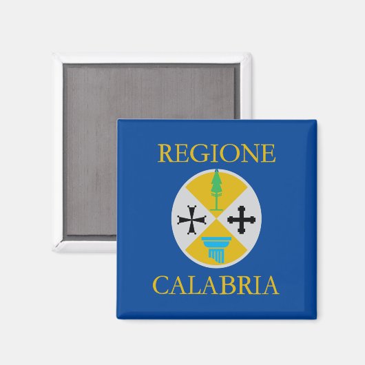 Vlag van Calabrië (Italië) Magneet (Voorkant / Achterkant)