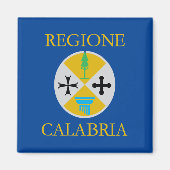 Vlag van Calabrië (Italië) Magneet (Voorkant)