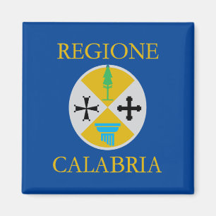 Vlag van Calabrië (Italië) Magneet