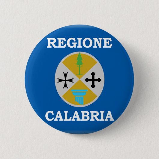 Vlag van Calabrië (Italië) Ronde Button 5,7 Cm (Voorkant)