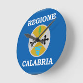 Vlag van Calabrië (Italië) Ronde Klok (Hoek)