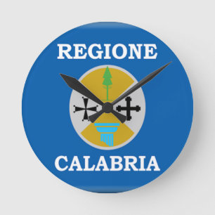 Vlag van Calabrië (Italië) Ronde Klok