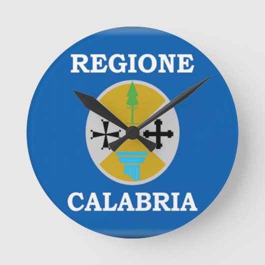 Vlag van Calabrië (Italië) Ronde Klok (Voorkant)