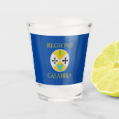 Vlag van Calabrië (Italië) Shot Glas (Voorkant)