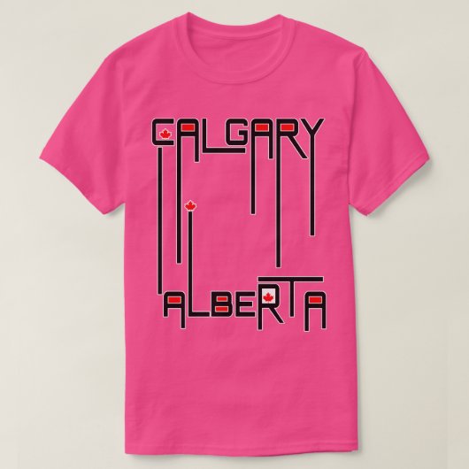 Vlag van Calgary Alberta Canada T-shirt (Design voorkant)