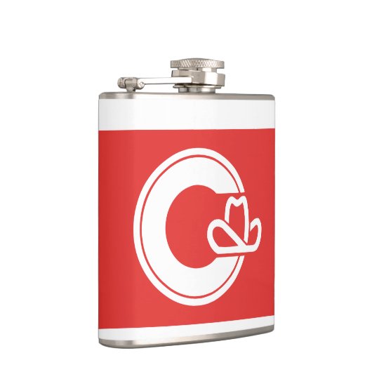 Vlag van Calgary, Alberta Flask Heupfles (Rechts)