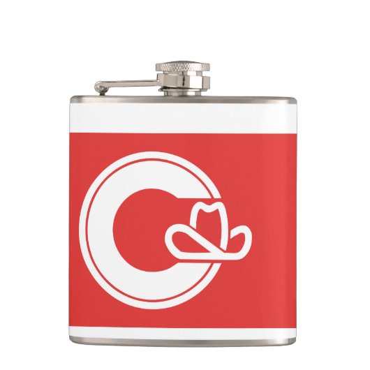 Vlag van Calgary, Alberta Fles Heupfles (Voorkant)