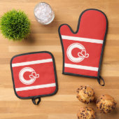 Vlag van Calgary, Alberta Flesopener Ovenwant & Pannenlap Set (Top down)