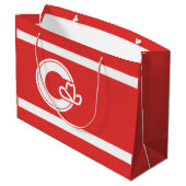 Vlag van Calgary, Alberta Large Gift Bag Groot Cadeauzakje (Achterkant Gekanteld)