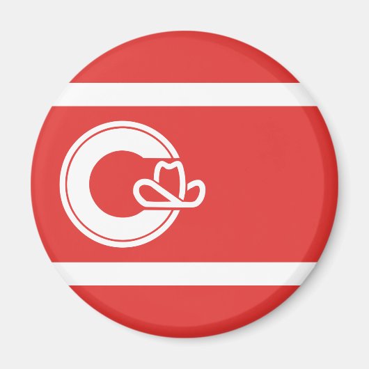 Vlag van Calgary, Alberta Magnet (Voorkant)
