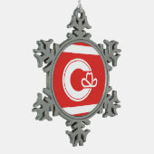 Vlag van Calgary, Alberta Tin Sneeuwvlok Ornament (Links)