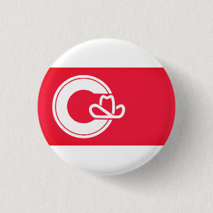 Vlag van Calgary, CANADA Ronde Button 3,2 Cm