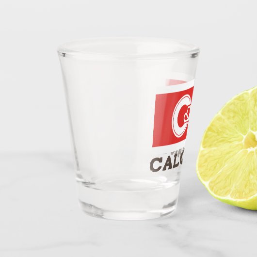 Vlag van Calgary, CANADA Shot Glas (Links)