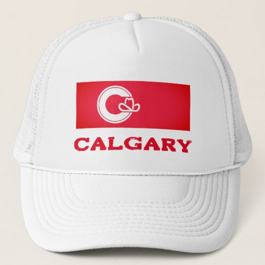 Vlag van Calgary, CANADA Trucker Pet (Voorkant)