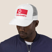 Vlag van Calgary, CANADA Trucker Pet (In situ)