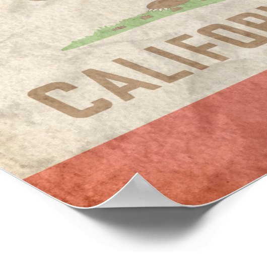 Vlag van CALIFORNIA Poster (Hoek)