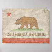 Vlag van CALIFORNIA Poster (Voorkant)