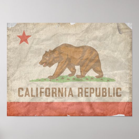 Vlag van CALIFORNIA Poster (Voorkant)