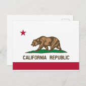 Vlag van Californië, briefkaart (Voorkant / Achterkant)