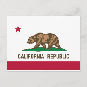 Vlag van Californië, briefkaart