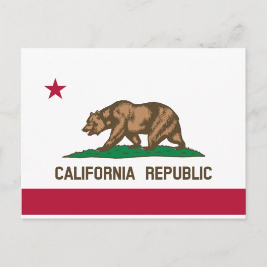 Vlag van Californië, briefkaart (Voorkant)
