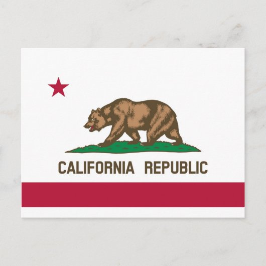 Vlag van Californië Briefkaart (Voorkant)