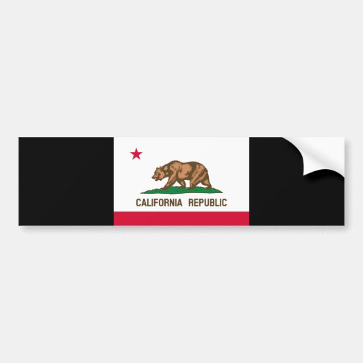 Vlag van Californië Bumpersticker (Voorkant)