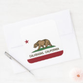 Vlag van Californië Calabasas Vierkante Sticker (Envelop)